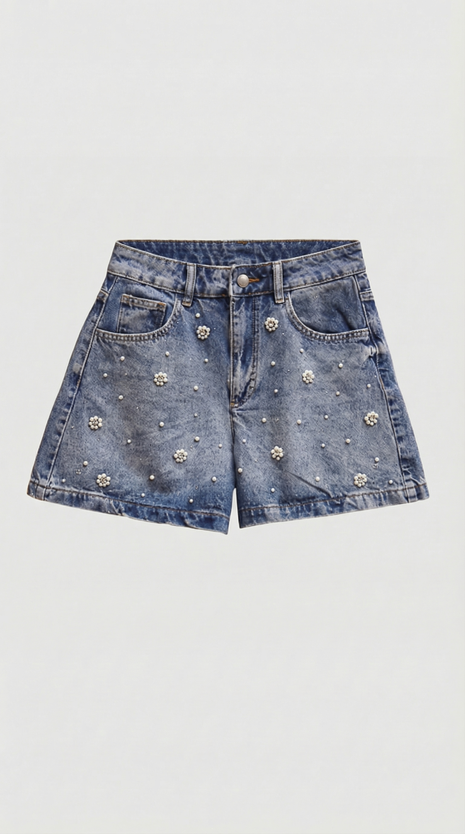 Leko - Pearl-Embellished Denim Set