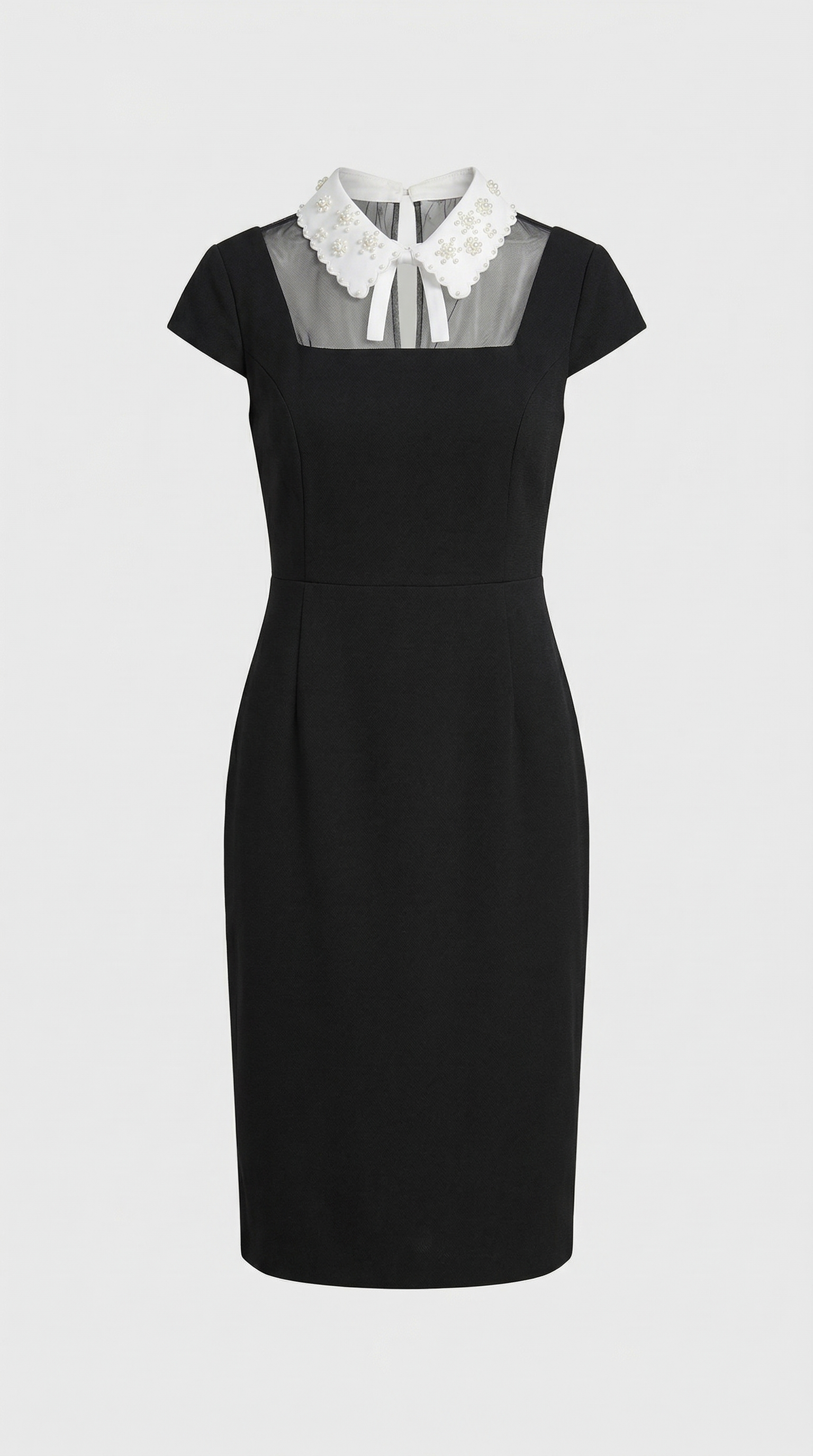 Kano - Pearl-Embellished Collar Dress