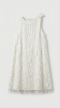 ERY - VESTIDO DE FIESTA SIN MANGAS CON FLECOS