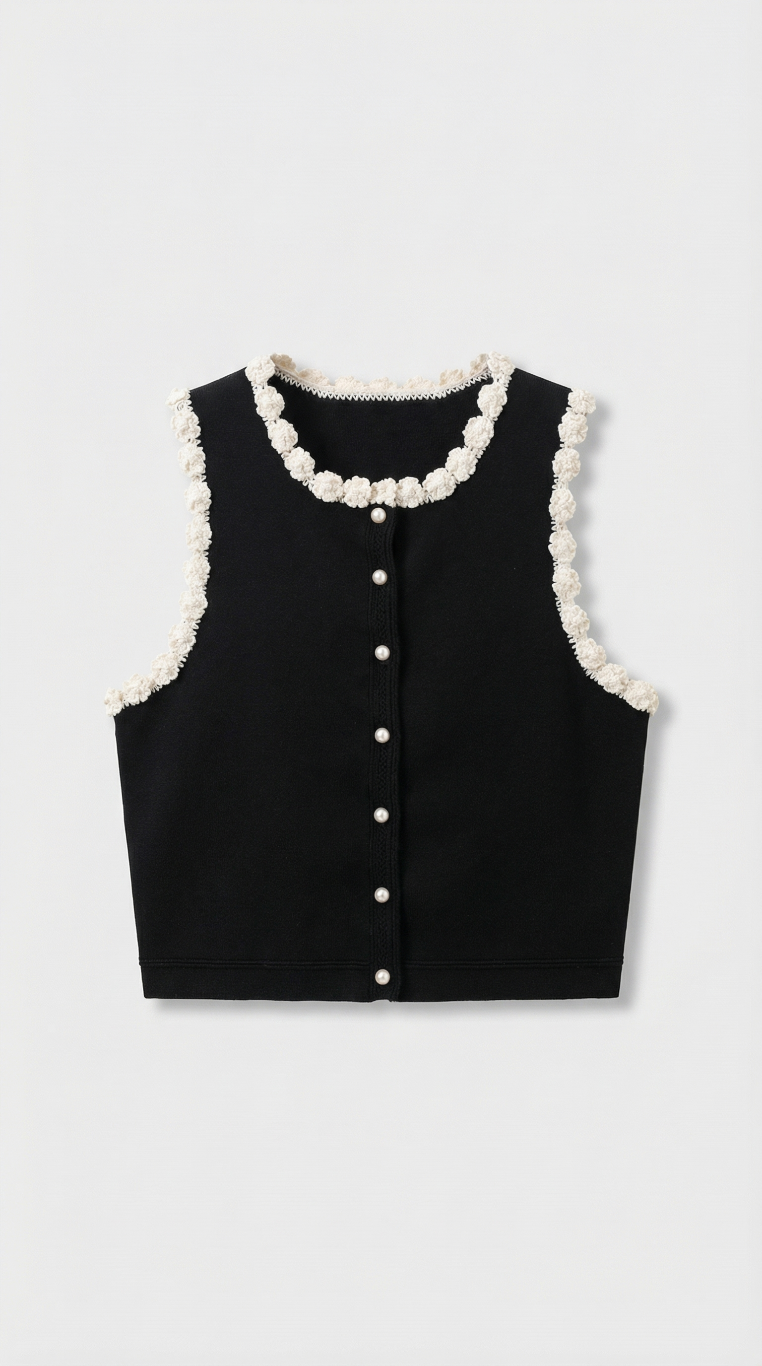 Salo - Crochet-Trimmed Knit Set