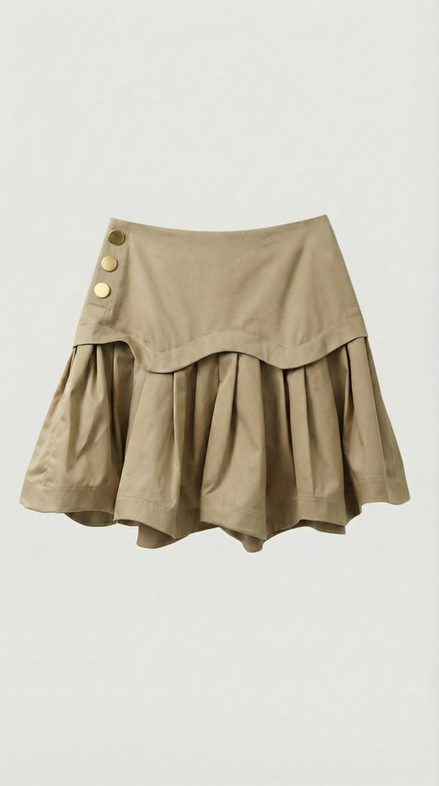 Aso - Scalloped Tiered Mini Skirt