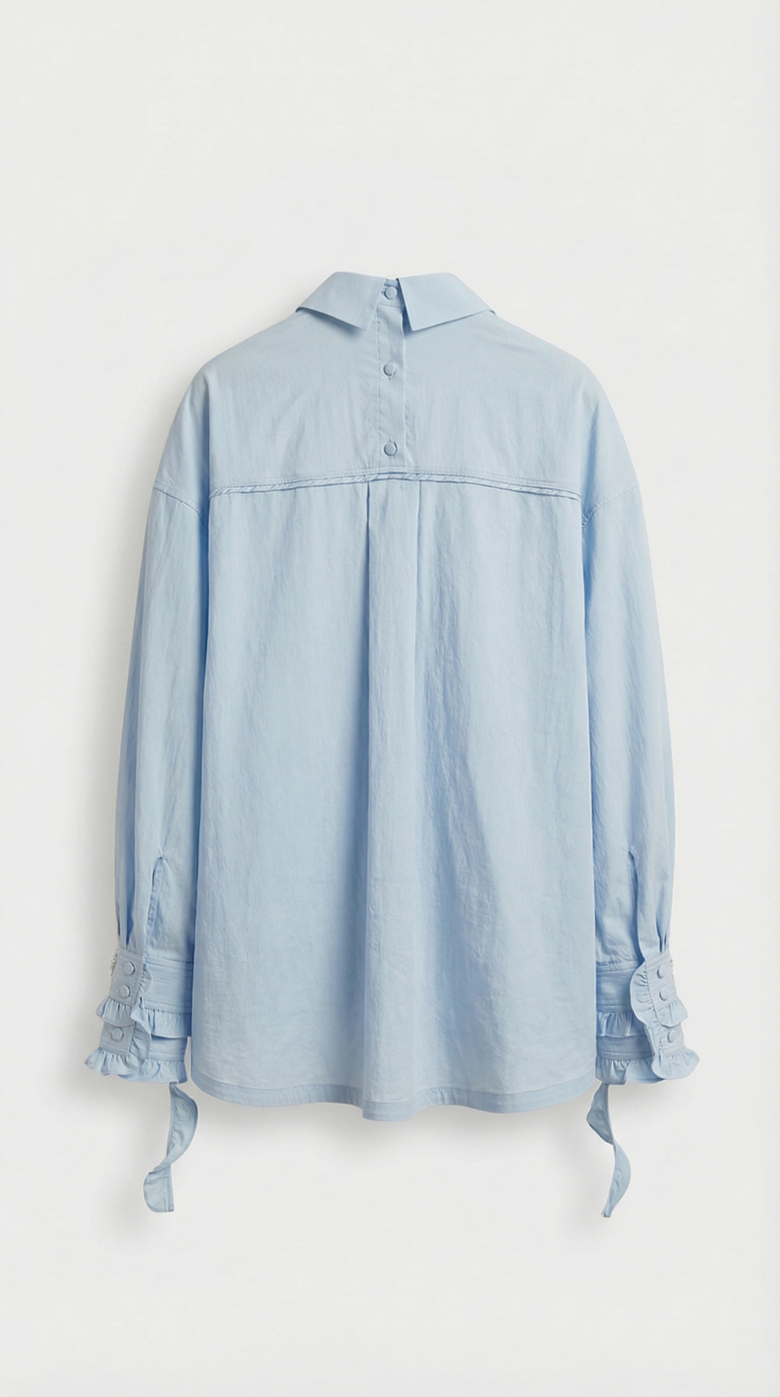 Vela - Embroidered Ruffle Shirt & Short Set
