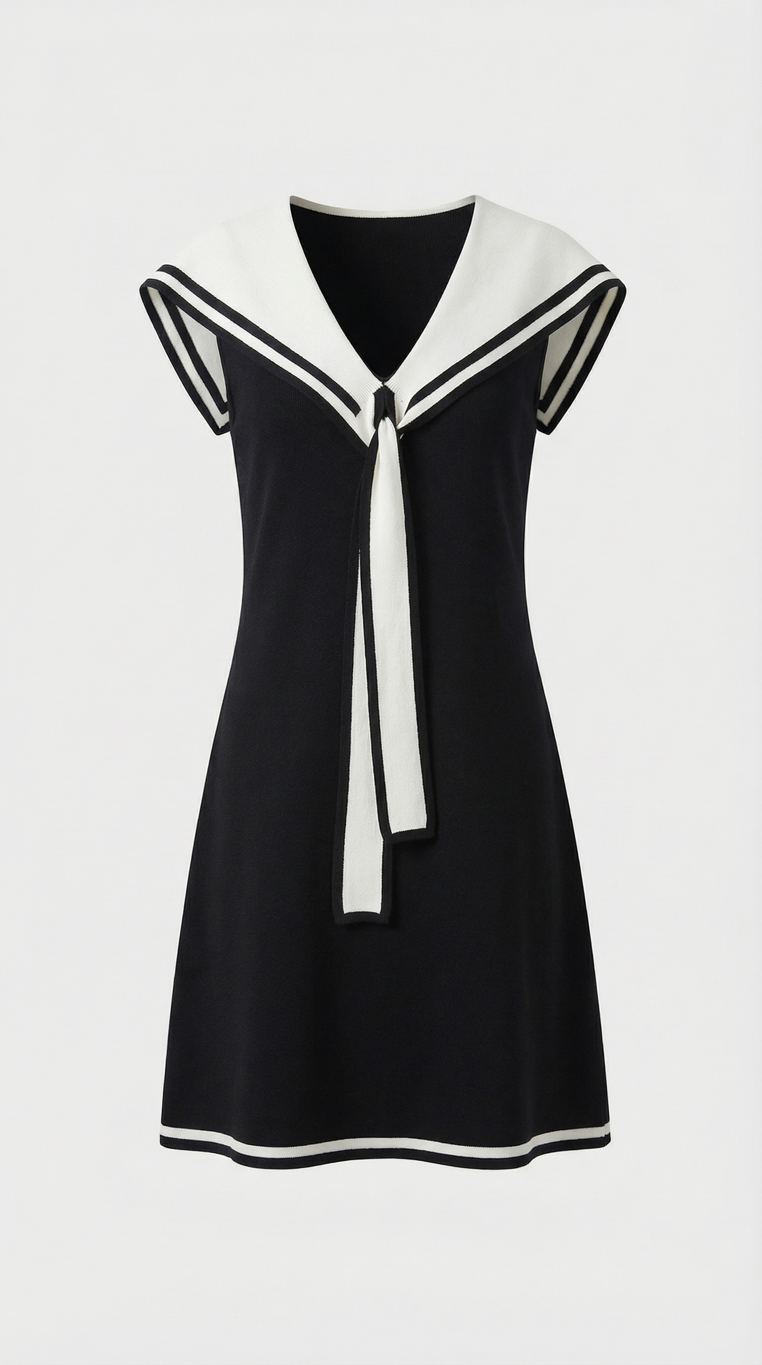 Dali - Contrast Sailor-Collar Mini Dress