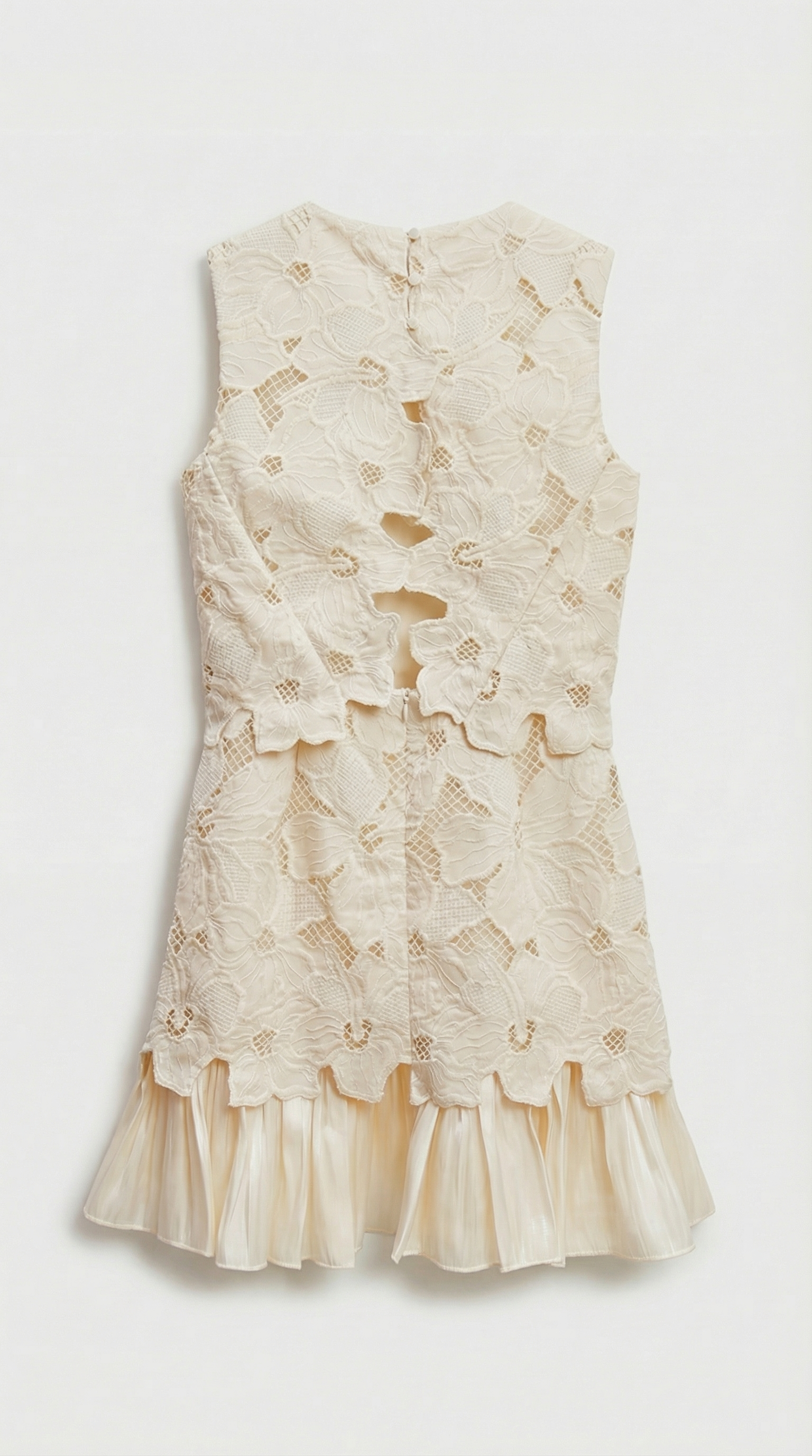 Zava - Guipure Lace & Pleated Chiffon Set