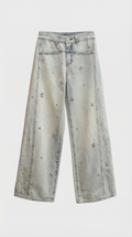 DANA - JEANS DE PIERNA ANCHA CON CRISTALES