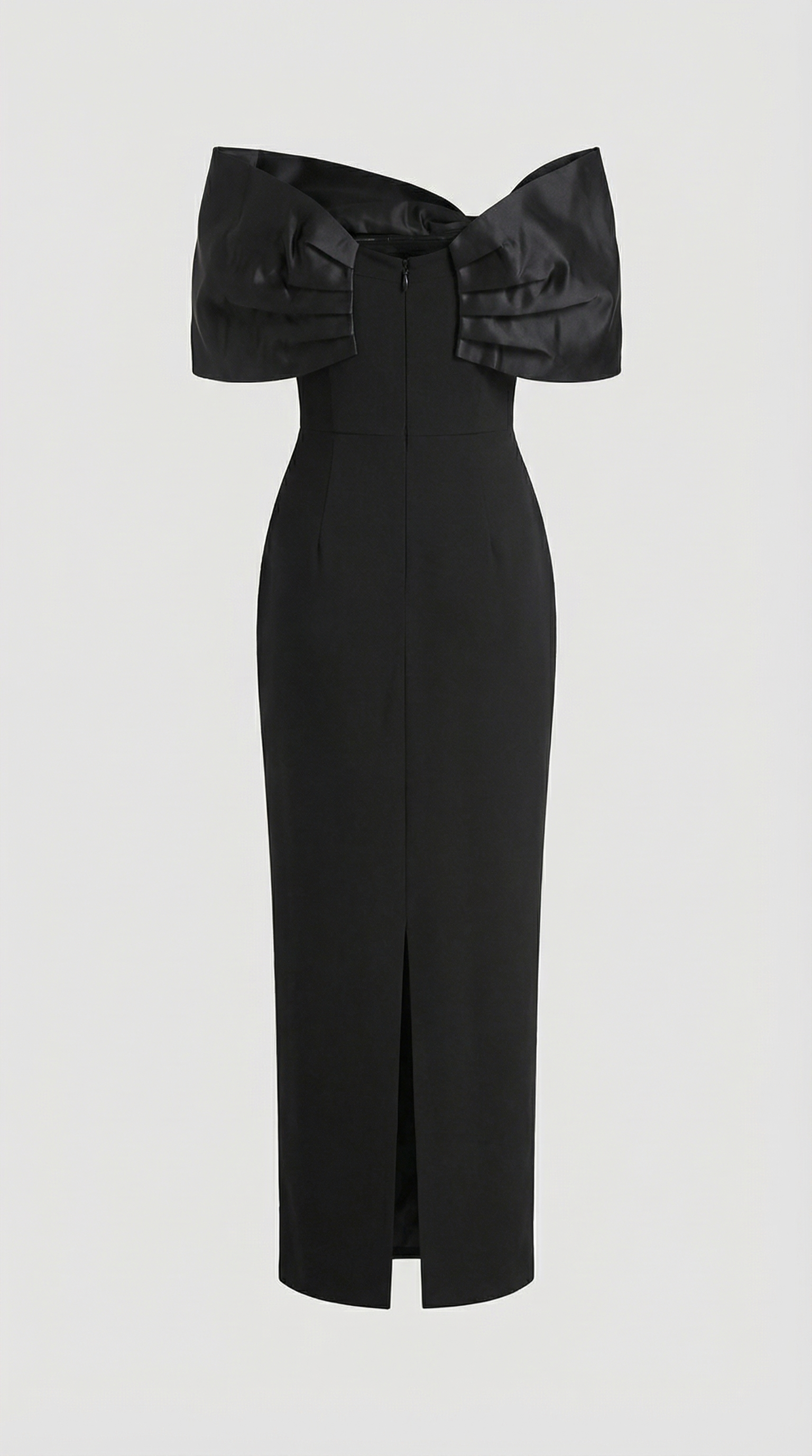 Tuli - Off-The-Shoulder Bow Maxi Dress Black