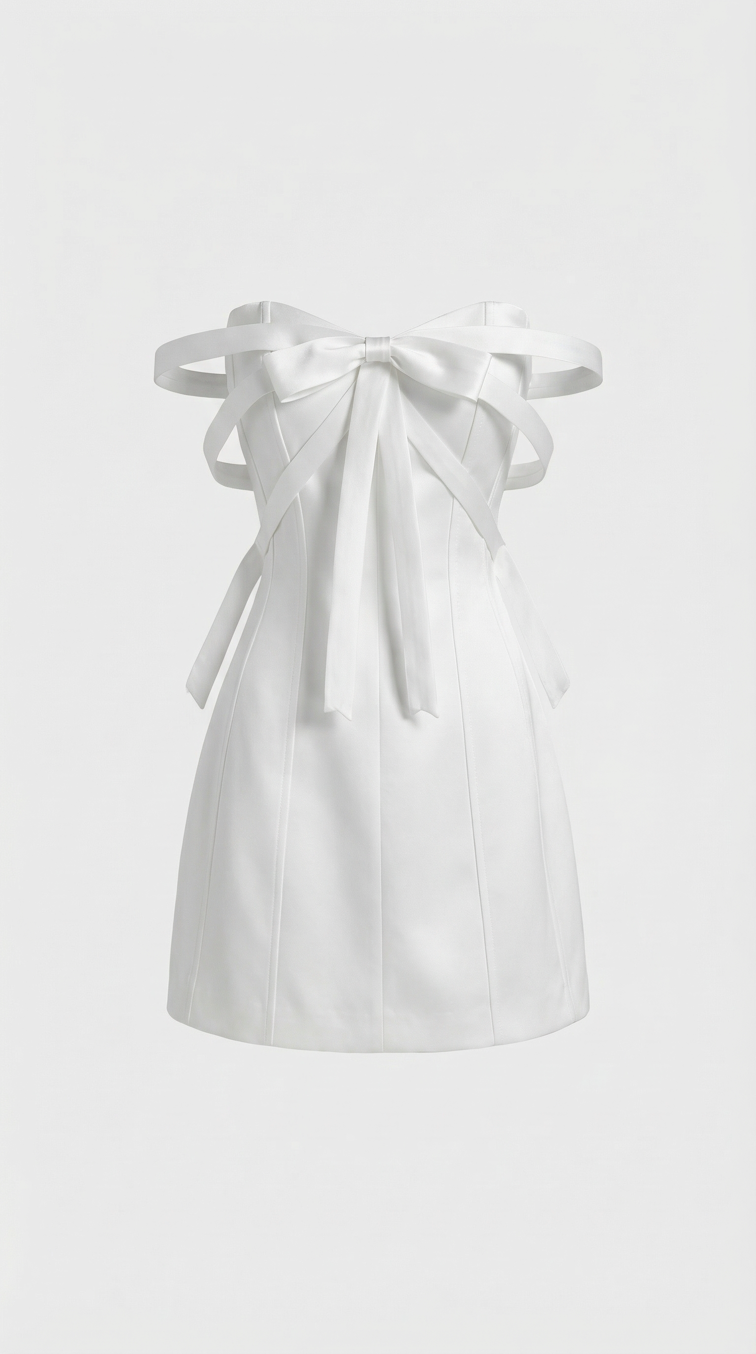 Sise - Strapless Bow-Accent Panelled Mini Dress