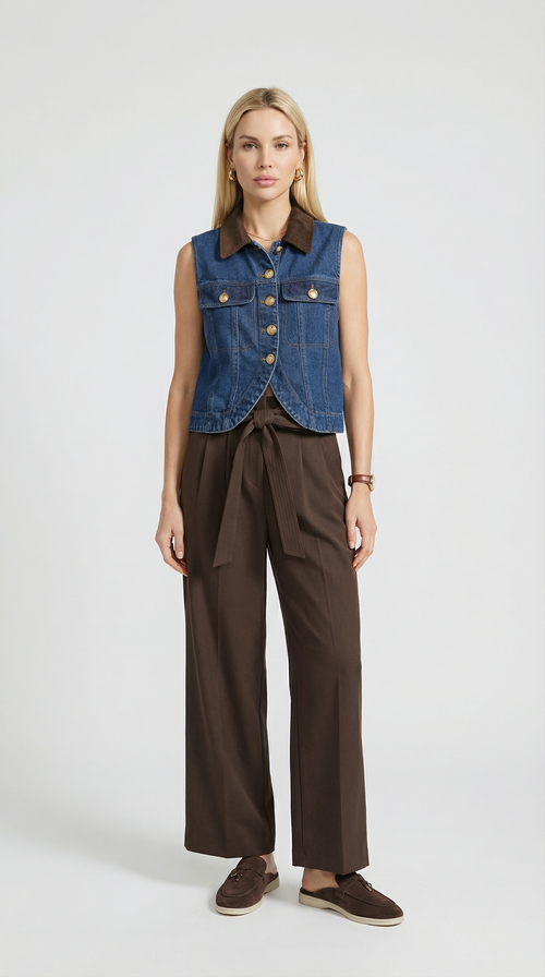 Ayu - Denim & Corduroy Heritage Vest