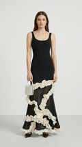 Voki - Ruffled-Trim Maxi Mermaid Dress