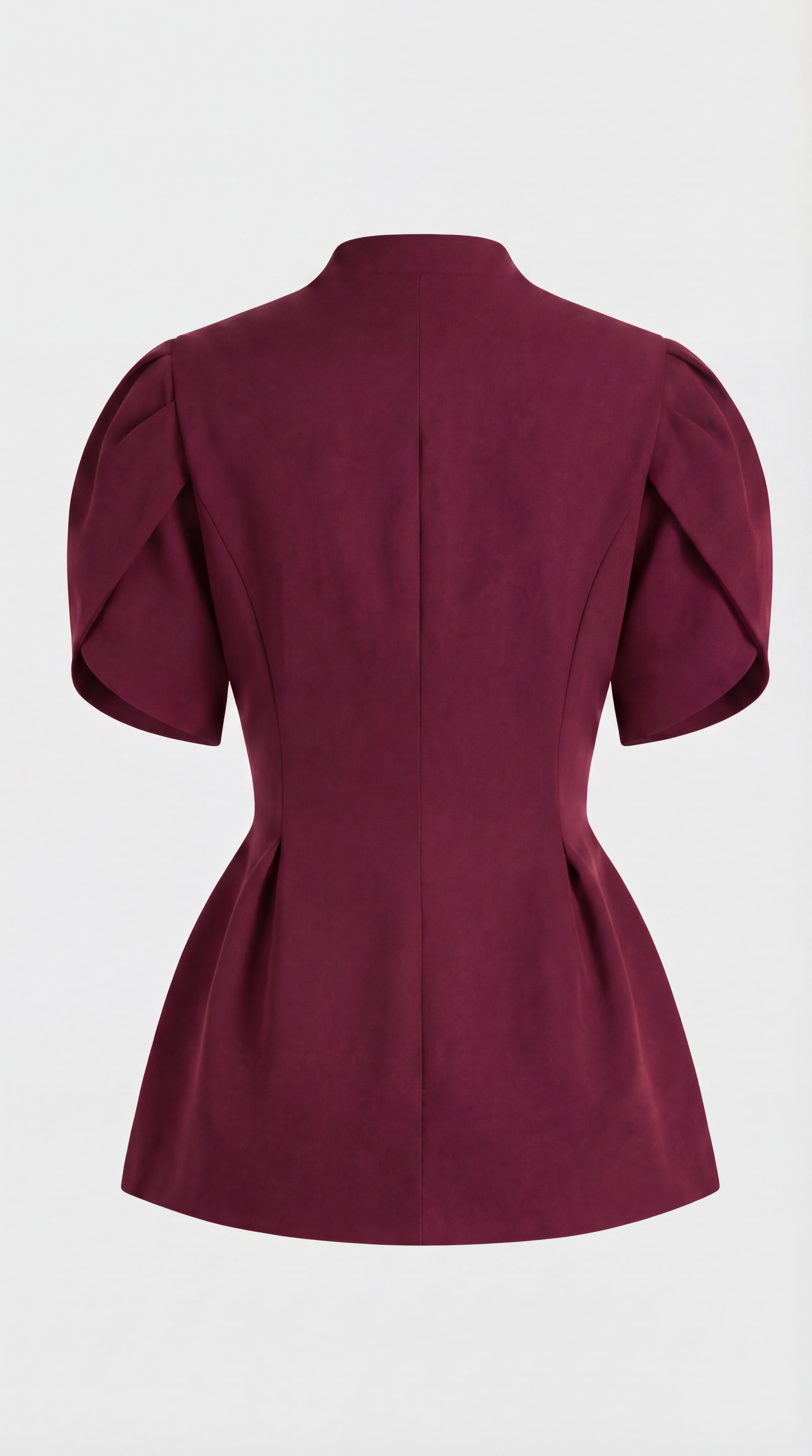 Livo - Puff-Sleeve Burgundy Set