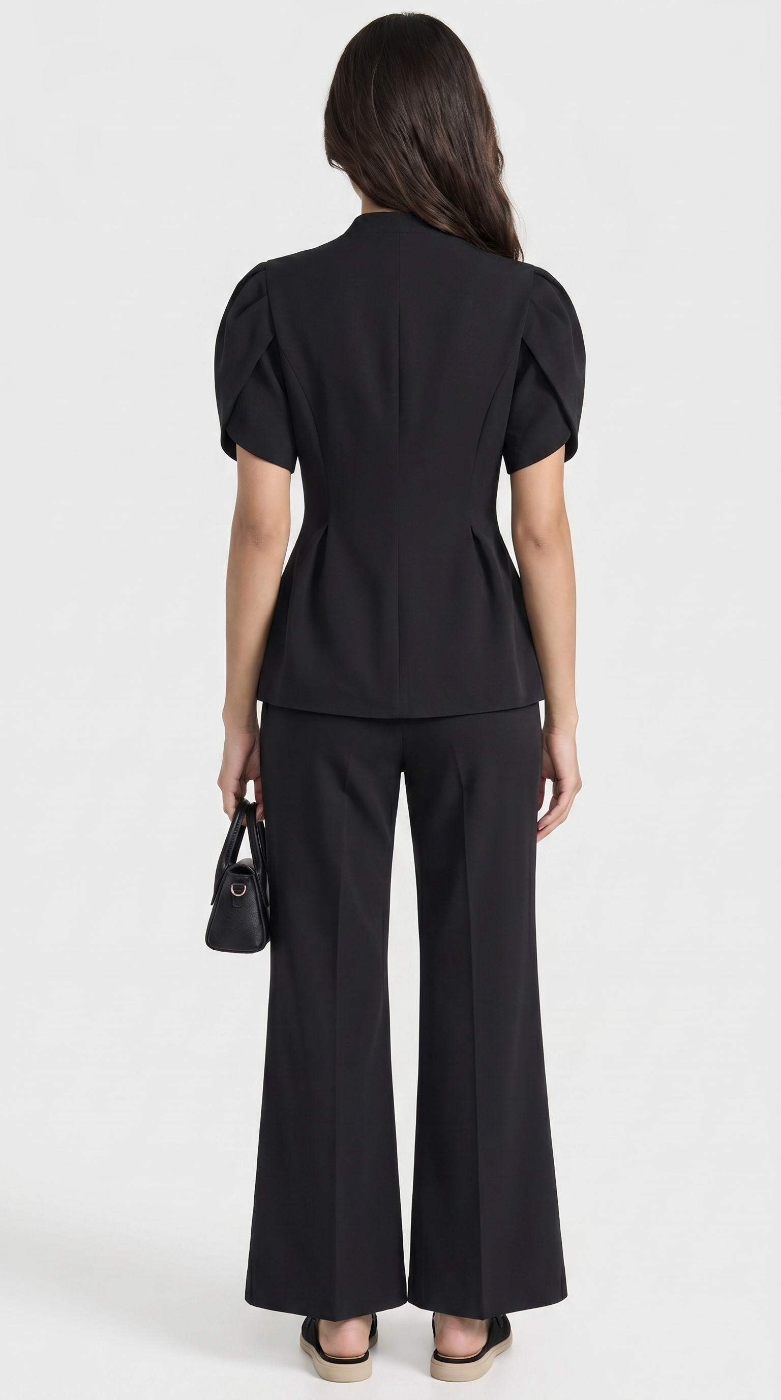 Livo - Puff-Sleeve Black Set