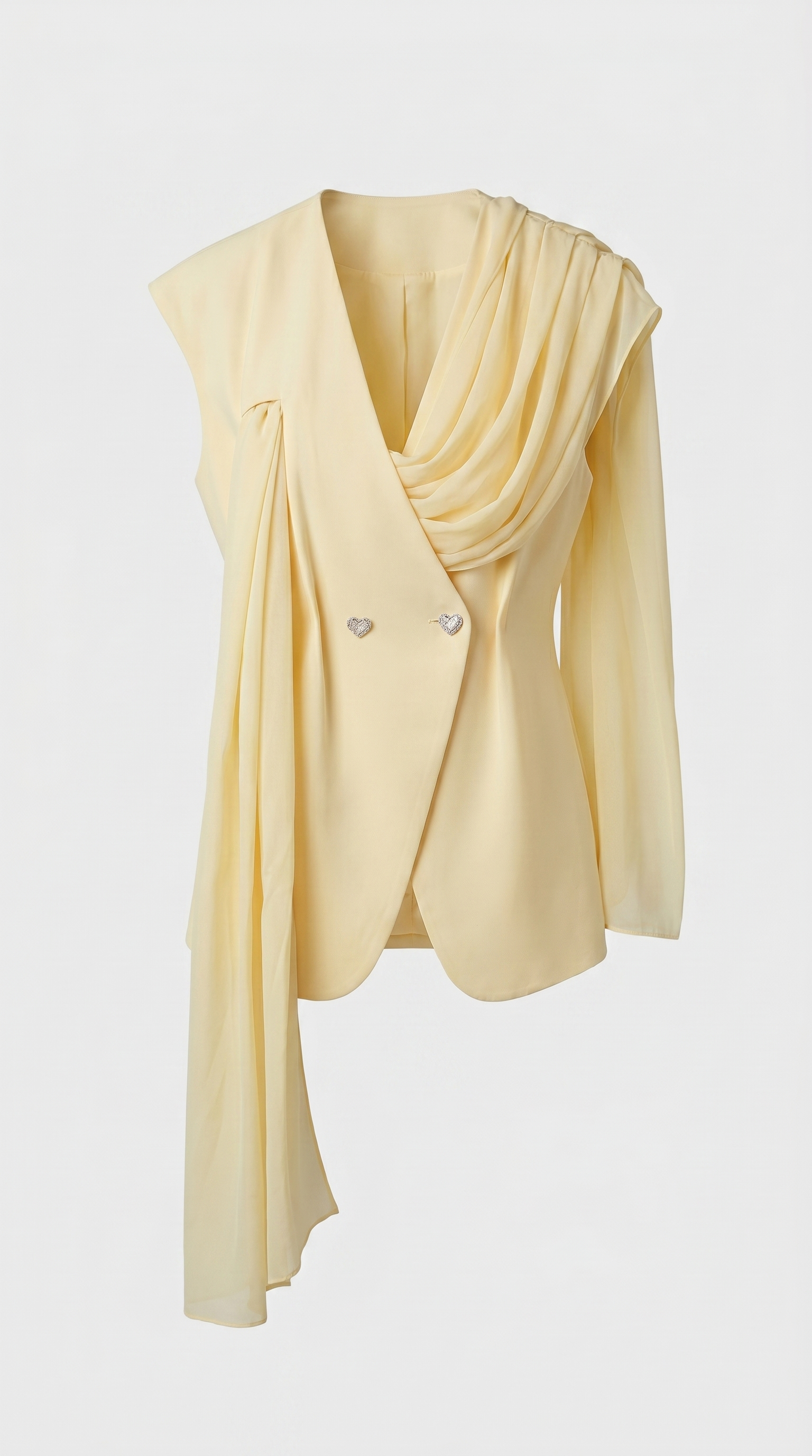 Rola - Draped Asymmetric Blazer & Wide-Leg Trousers Set