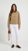 Rila - Diamond-Studded Cotton Jacket