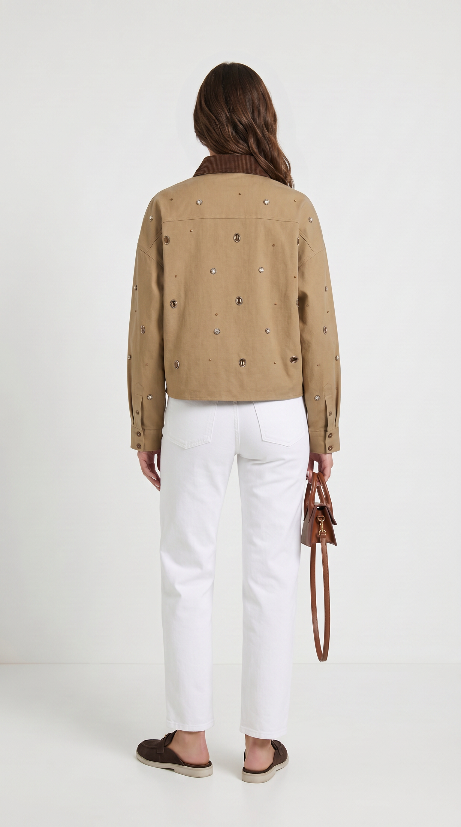 Rila - Diamond-Studded Cotton Jacket