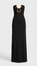 Soleil - Vestido Sculptural Gold-U sin tirantes