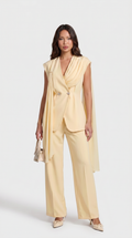 Rola - Draped Asymmetric Blazer & Wide-Leg Trousers Set