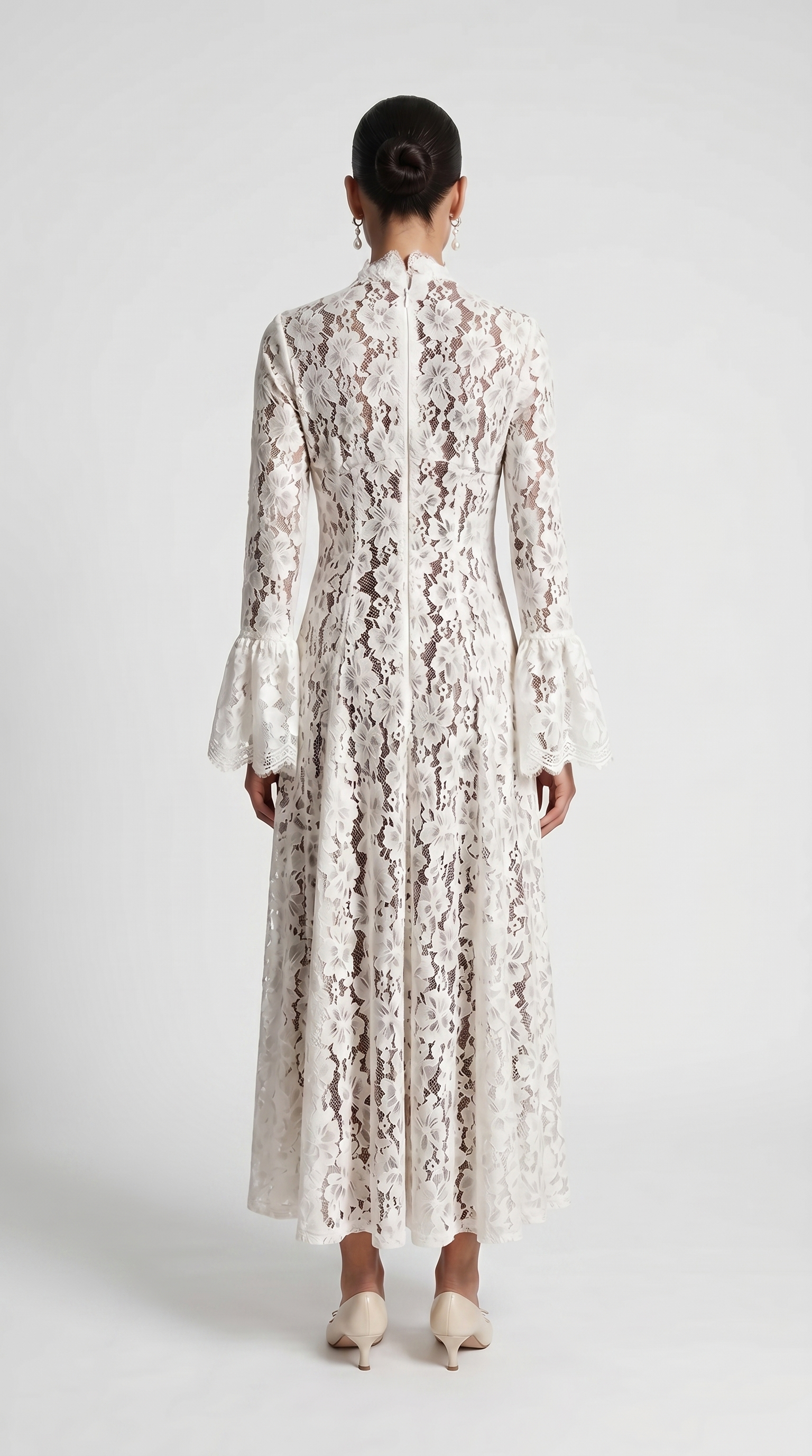 Alef - High-Neck Victorian Lace Maxi Dress