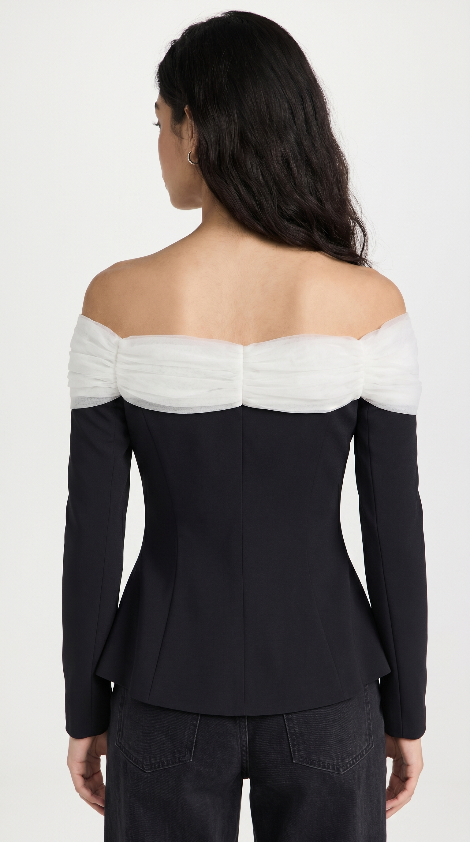 Arana - Sexy Slash Neck Crop Top Black