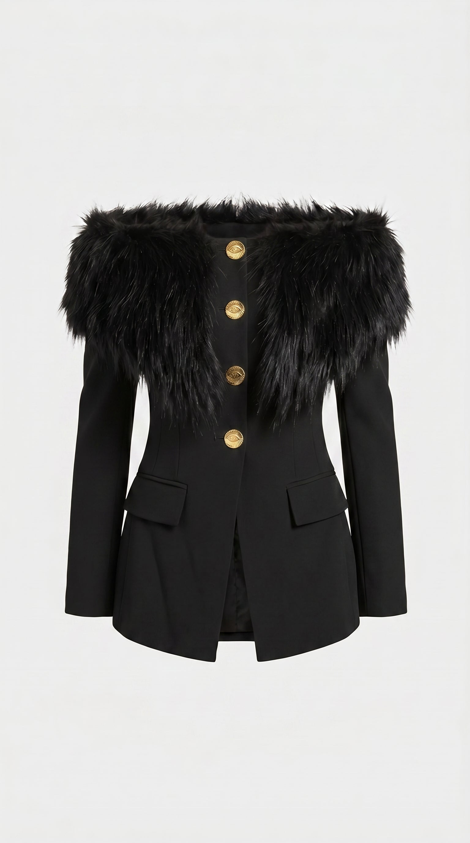 Rune - Refinada chaqueta de piel de manga larga