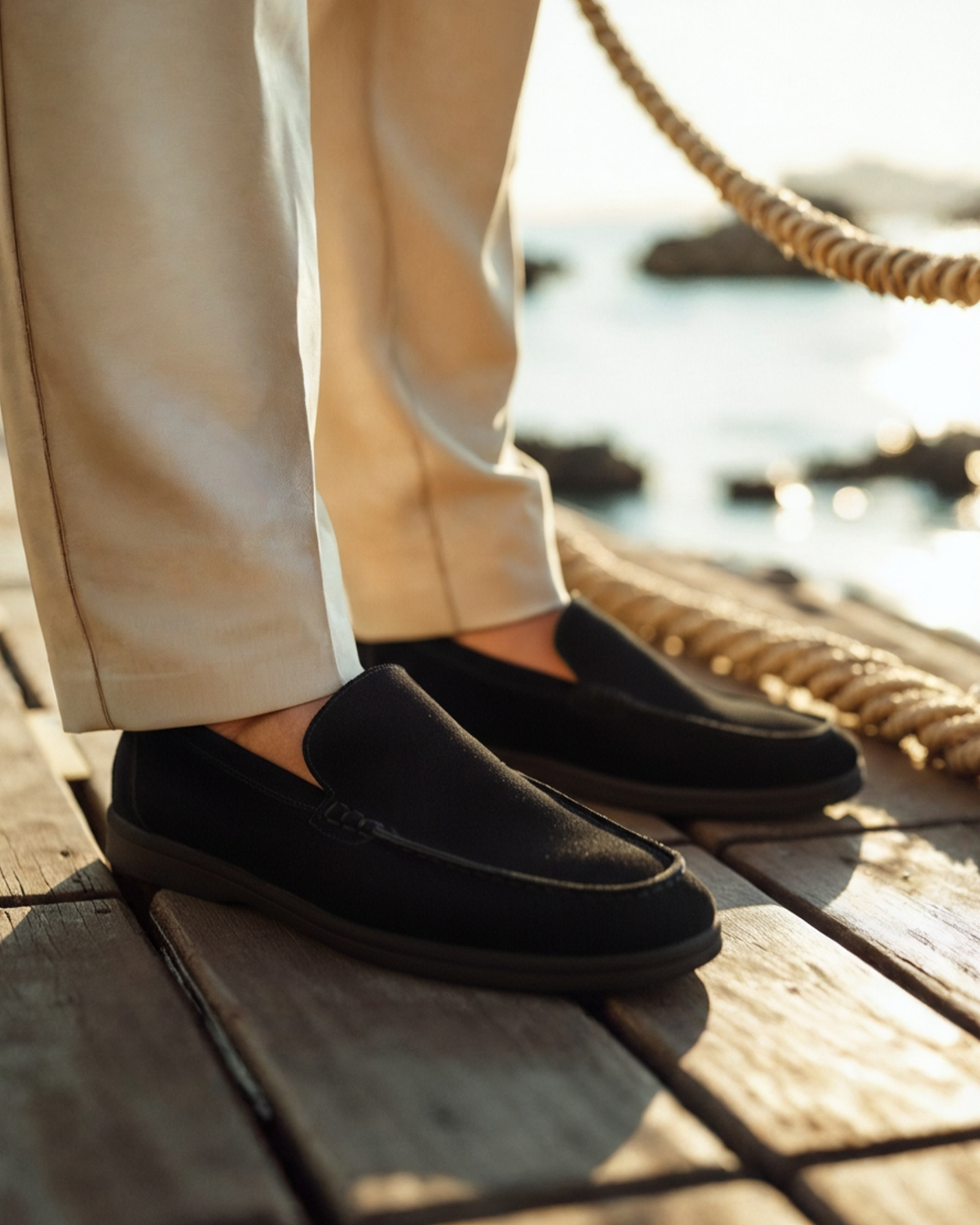 Premium Suede Loafers - Soles Negros
