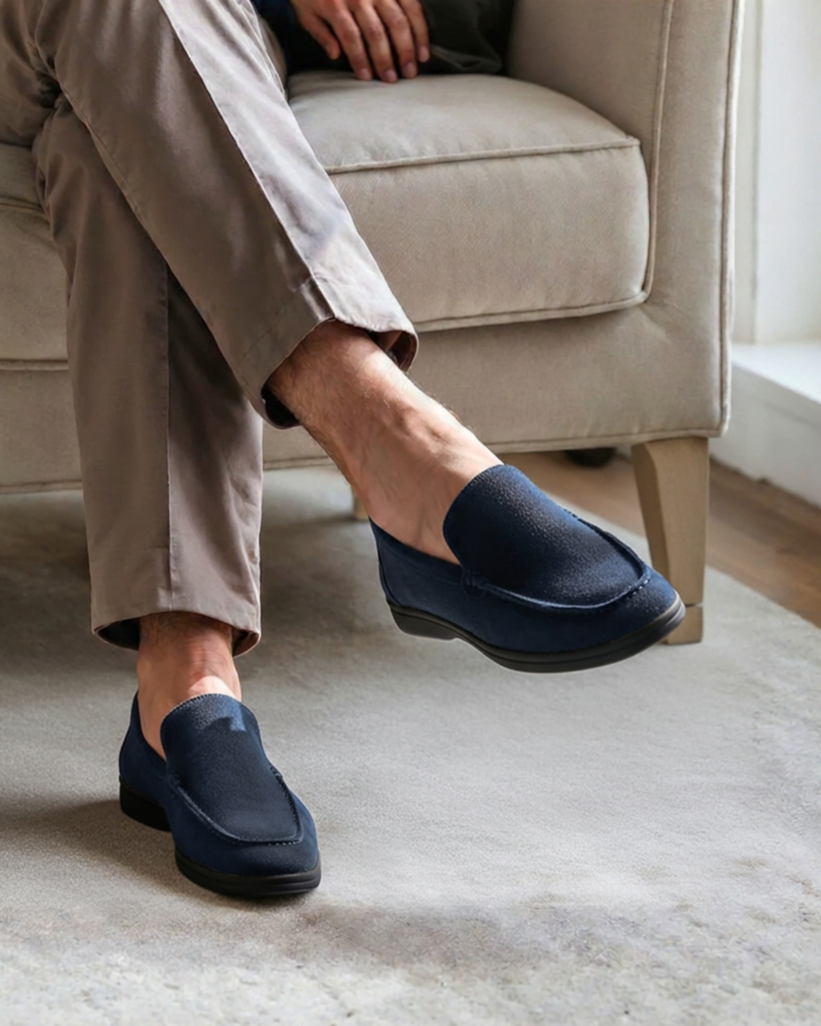 Premium Suede Loafers - Soles Negros